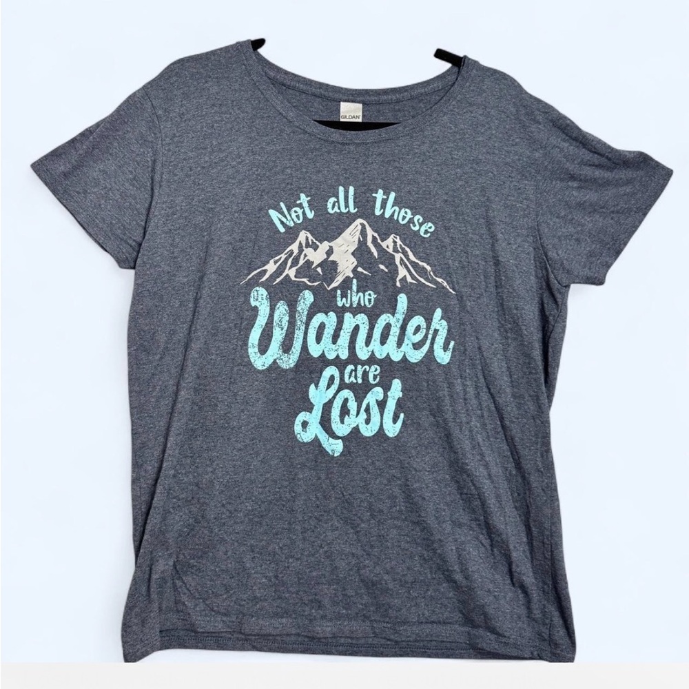 XL Tee Not All Those Who Wander‎ Are Lost Mountain Graphic Gorpcore Outdoor Hike